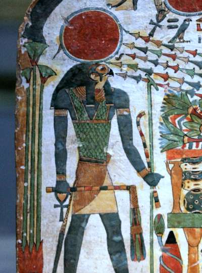 Uma imagem do deus egípcio Ra