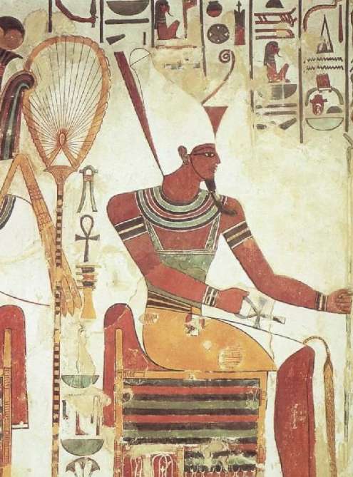 Uma imagem do deus egípcio Tum